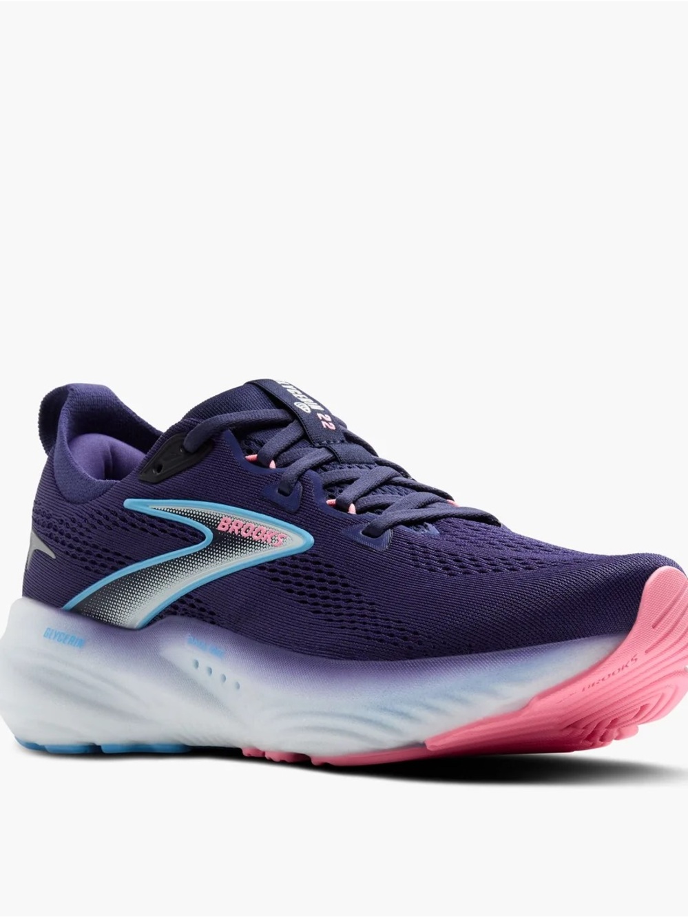 Brooks Women's Purple Running Shoe with Blue and Pink Accents